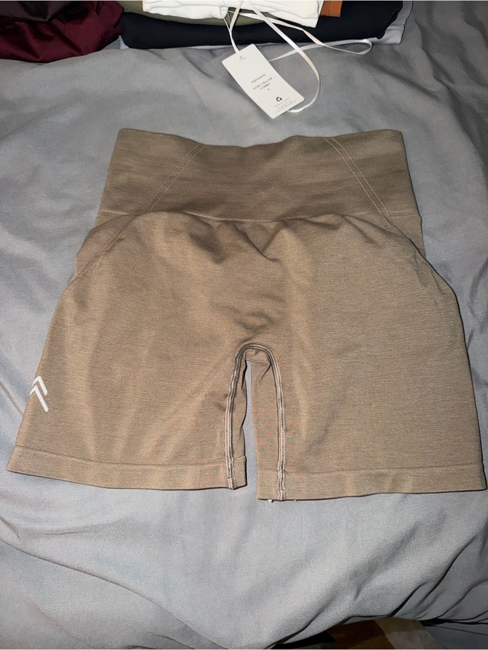 Oner Active Olive Bike Shorts with High Waist